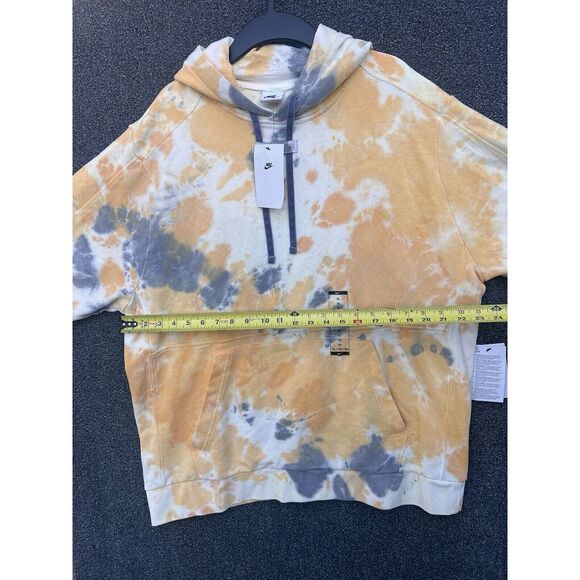 Nike Tie Dye Yellow / Gray White Hoodie Men's XL Nwt - Picture 5 of 7